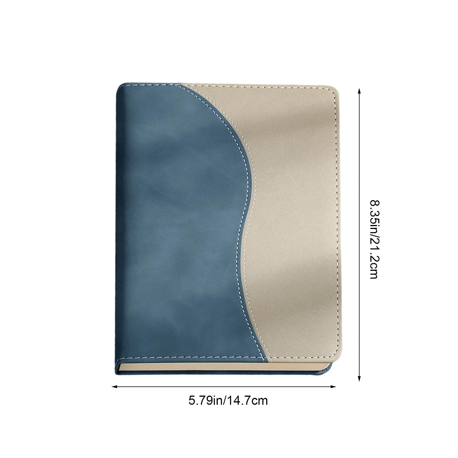 Roiihwy Softcover Journal Notebook, PU Leather Hardcover Notebooks, A5 College Ruled Thick Classic Loop work notebook for Writing, MulticolorC
