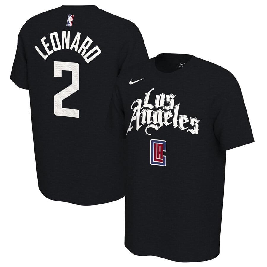 LA Clippers Nike Name & Number T-Shirt - Kawhi Leonard - Mens