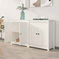 thumbnail image 1 of vidaXL Buffets 2 pcs Blanc 70x35x80 cm Pin Massif, 1 of 4