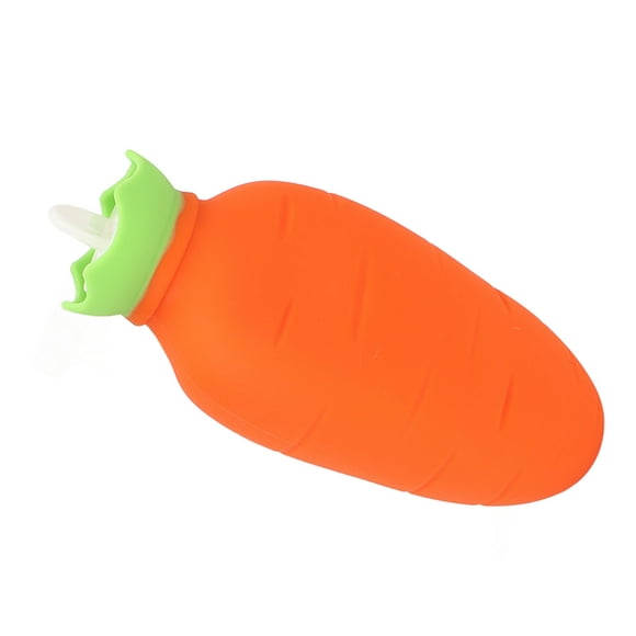 Carrot Hot Water Bottle,  Sealing Silicone Microwaveable Durable Carrot Shape Water Bottle  For Office Orange