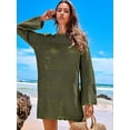 thumbnail image 4 of DAKIMOE Women Swimsuit Cover up Summer Bathing Suit Cover up Knit Swimwear Pullover Swim Cover up Beach Dress S-XL, Army Green, S, 4 of 10