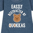 thumbnail image 3 of Instant Message - Easily Distracted By Quokkas - Toddler & Youth Girls Fleece Dress, 3 of 6