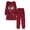 Red, variant on Fuzzy Pajama Set for Women Christmas Long Sleeve Pullover Pants Set Lounge Set Women Winter Warm Pajamas for Women