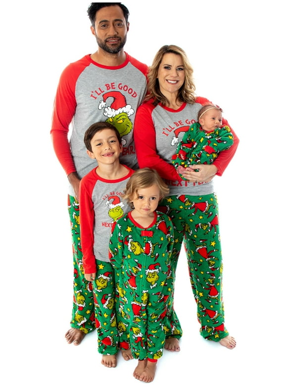 Grinch Pajamas in Christmas Family Pajamas - Walmart.com
