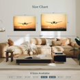 thumbnail image 4 of Elephant Stock Sunrise Airplane Wall Art - Horizontal Canvas Wall Art - Bedroom Wall Decor - Transportation Canvas - Beige And Black Decor - 39" x 26", 4 of 8