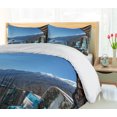 thumbnail image 5 of Ambesonne Summer Duvet Cover Sets, Lake Sea View Holiday, 2-Queen, Blue White and Green, 5 of 7