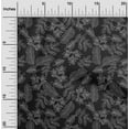 thumbnail image 2 of oneOone Viscose Jersey Black Fabric Tropical Line Drawing Leaf Craft Projects Decor Fabric Printed By The Yard 60 Inch Wide, 2 of 5