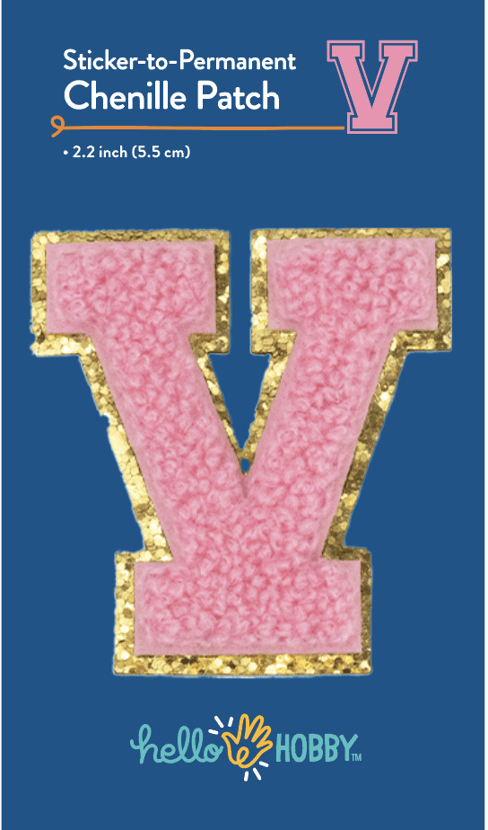 (6 pack) Hello Hobby Chenille V Pink Patch