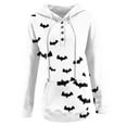 thumbnail image 4 of Nouveau Pull de Noël pour Femmes Imprimé Chauve-Souris Halloween Violet TG, 4 of 6