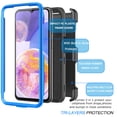 thumbnail image 2 of EBIZCITY Phone Cases for Samsung Galaxy A23 5G (2022) 6.6", [Built-in Screen Protector] Combo Holster Belt Clip [Heavy Duty] [Kickstand] Full-Body Rugged Holster Case -Blue, 2 of 6