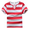 thumbnail image 5 of MEZZALL Toddler Boys Short Sleeve T-Shirt Striped Casual Round Neck Tops For Kids Comfortable Breathable Daily Wear Summer Spring Tee Youth Boys Shirt Soft Baby Wear, 5 of 5