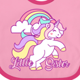 thumbnail image 4 of Inktastic Little Sister Unicorn Girls Baby Bib, 4 of 4