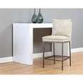 thumbnail image 3 of Home Square Paige 26" Modern Counter Stool in Cream/Antique Brass - Set of 2, 3 of 8