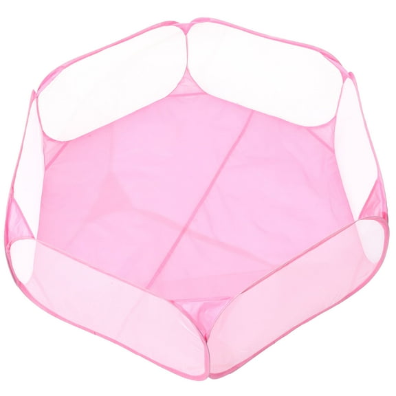 GARVALON Portable Breathable Pet Playpen for Home in Pink Polyester Ideal for Small Pets and Babies 39.37 inches