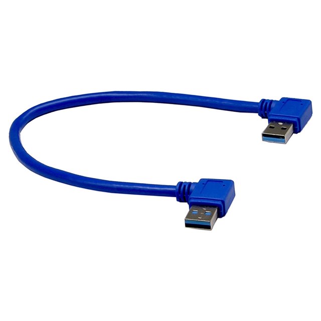 Zdycgtime 30Cm Usb 3.0 A Macho Cable De Extensión De Ángulo Recto A Macho En Ángulo Izquierdo De 90 Grados