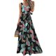 thumbnail image 1 of Vestido maxi largo informal sin mangas con estampado de tiras para mujer de talla grande de BlackPlus esquí esquí Gafas de esquí, 1 of 2