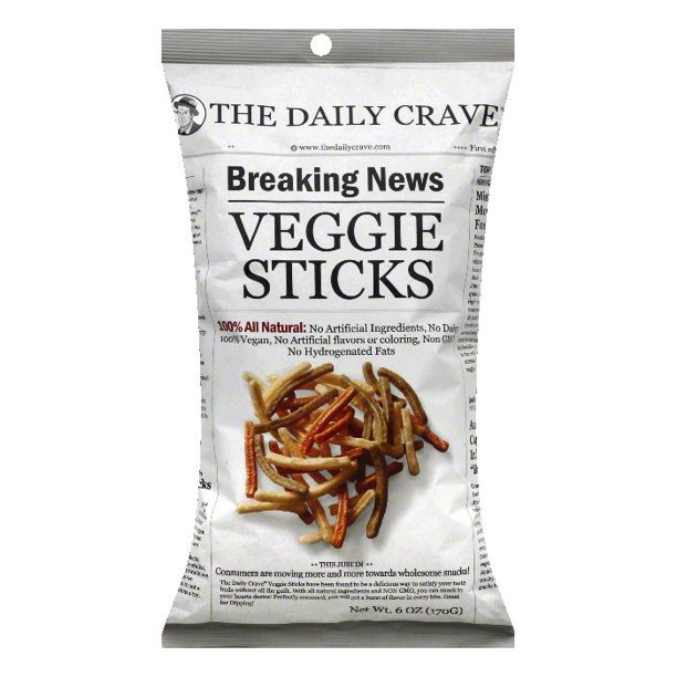 The Daily Crave Veggie Stick, 6 OZ (Pack of 8)