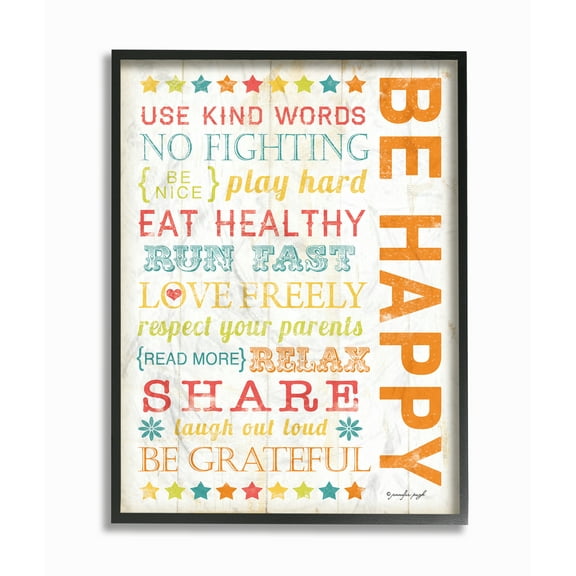 Stupell Be Happy Wall Art 11x14