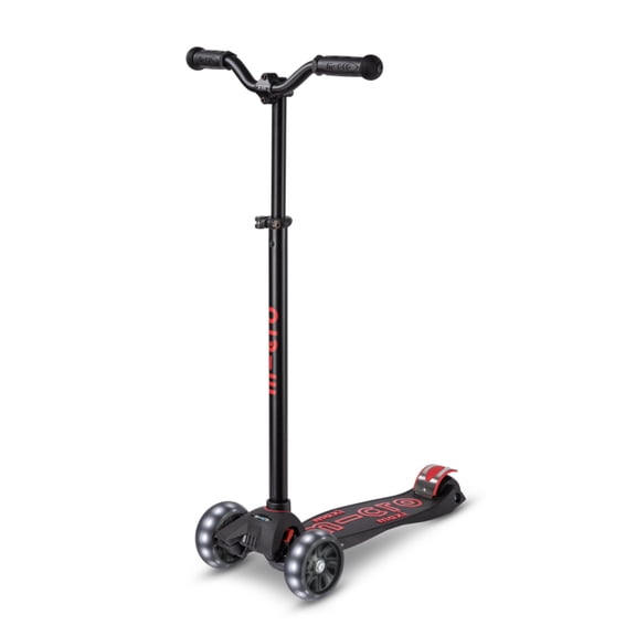Micro Kickboard Maxi Deluxe Pro LED Kids Scooter, Ages 5–12, Chopper Handlebar, LED Wheels