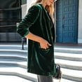thumbnail image 4 of Ozmmyan Womens Long Sleeve Cardigan Open Front Loose Outerwear Solid Blouse Coat Tops Pockets Sweater, 4 of 8