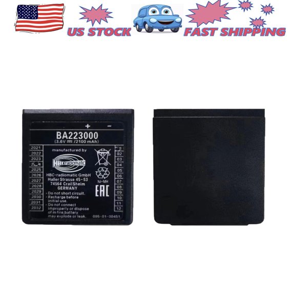 TrendyChic (2-Pack) BA223000 3.6V 2100mAh HBC Wireless Romote Control Battery Rechargeable Battery Applicable for Pump Truck Crane Equipment Remote Control