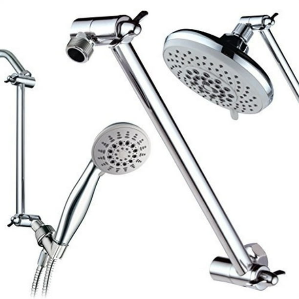 Hotel Spa 11 Solid Brass Adjustable Shower Extension Arm With Lock Joints Lower Or Raise Any Rain Handheld Showerhead To Your Height Angle 2 Foot Range Universal Connection Chrome Finish - Extension Arm For Shower Head Hotel Spa 11 Solid Brass Adjustable Shower Extension Arm With Lock Joints Lower Or Raise Any Rain Handheld Showerhead To Your Height Angle 2 Foot Range Universal Connection Chrome Finish - Extension Arm For Shower Head