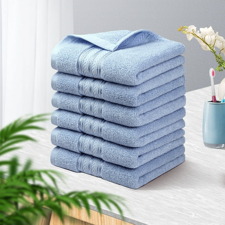 PiccoCasa 6PCS Cotton Soft Hand Towels Set for Bathroom 13 x 29 Mixed  Color