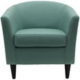 thumbnail image 3 of Fox Hill Trading Windsor 17.5" Traditional Polyester Fabric Club Chair in Blue, 3 of 6