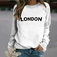 thumbnail image 4 of London Sweatshirts for Women 2025 Long Sleeve Crewneck Graphic Sweatshirt Pullover Tops Fall Winter Outfits Streetwear, 4 of 5
