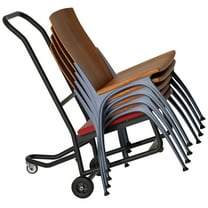 GIOTORENT Dual-Wheel Chair Dolly, Heavy-Duty Metal Folding Chair Cart with Easy-Tilt Design & 360° Mobility, for Banquet Halls, Churches, and Event Seating