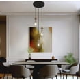 thumbnail image 5 of Uolfin Transitional Kitchen Island Cluster Pendant Light 3-Light Plating Brass Pendant Light with Teardrop Clear Glass Shades, 5 of 7