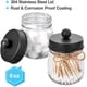 thumbnail image 3 of Juego de 4 accesorios de baño JanHm dispensador de jabón Mason Jar y 2 TARROS de boticario y soporte para cepillo de dientes baño rústico de granja organizador de tocador de encimera negro, 3 of 3