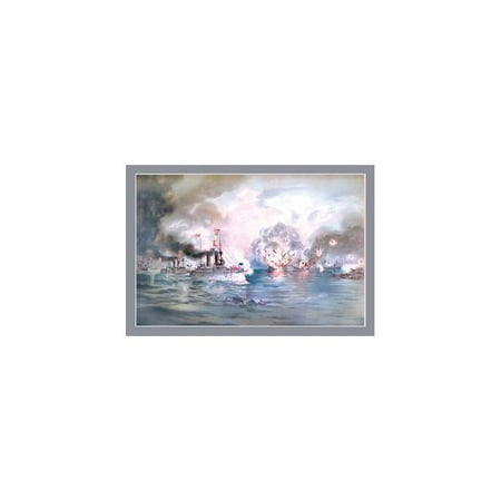 Naval Battle, Manila Print (Unframed Paper Print 20x30)