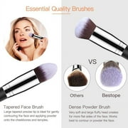 Bestope 16 Pcs Premium Synthetic Foundation Blending Face Powder Blush Concealers Eye Shadows Make Up Brushes Kit Best Gift for Christmas/ThanksGiving（Sliver）