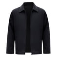 thumbnail image 3 of Men Blouses Wool Coats for Men Big And Tall Mens Winter Sweaters Pullovers Jacket Casual Cold Weather Jacket Lined Nylon Snowboarding Coat Pants Mens Winter Jackets under 40 Heavy Work Coat Black L, 3 of 8