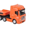 thumbnail image 3 of Alloy Engineering Flatbed Trailer Toy 1: 50 Trailer Toys For Kids Over 8 Years Old Static Model Orange, 3 of 4