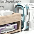 thumbnail image 3 of 40.6 Inch Portable Folding Bathtub with Ergonomic Seat & Massage Roller - Large Collapsible Tub for Adults, Freestanding Soaking Spa, Effortless Storage, 3 of 8