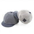 thumbnail image 4 of Cute Baby Striped Baseball Cap Summer Cotton Toddler Kids Hats Boys Girls Sun Hat, 4 of 6