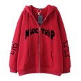 thumbnail image 5 of Dark hip-hop gótico Harajuku Y2k estampado de araña cremallera Sudadera con capucha hombres y mujeres Harajuku chaqueta sudadera, 5 of 5