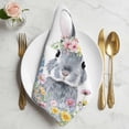 thumbnail image 2 of Easter Bunny Cloth Napkins, Blue Easter Eggs Spring Floral Butterflies Washable and Reusable Dinner Napkins Set of 4, Table Napkin for Kitchen Party Birthday Wedding Hotel Housewarming 20"x20", 2 of 9