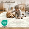 thumbnail image 4 of ODIKA 9'x12' Washable Area Rug Non-Slip, Chair-Friendly Bow Floral With Delicate Ribbon Bouquet Trellis Border Coquette Flowing Dynamic for Dining Room, Basement, Large Office, 4 of 7