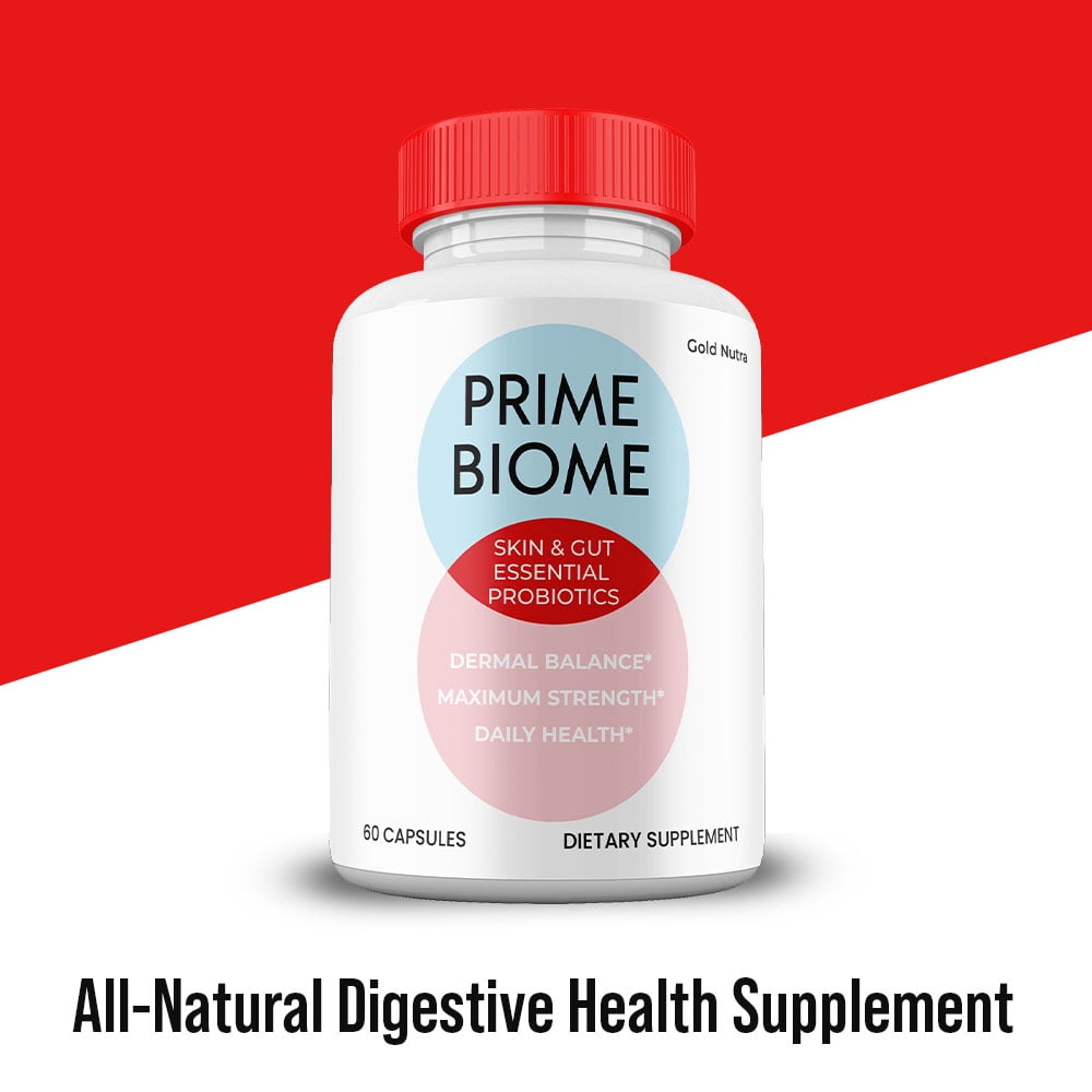 Prime Biome Capsules, Prime Biome Supplement for Healthy Skin and Gut, Advanced Maximum Strength All Natural Pills (3 Pack)