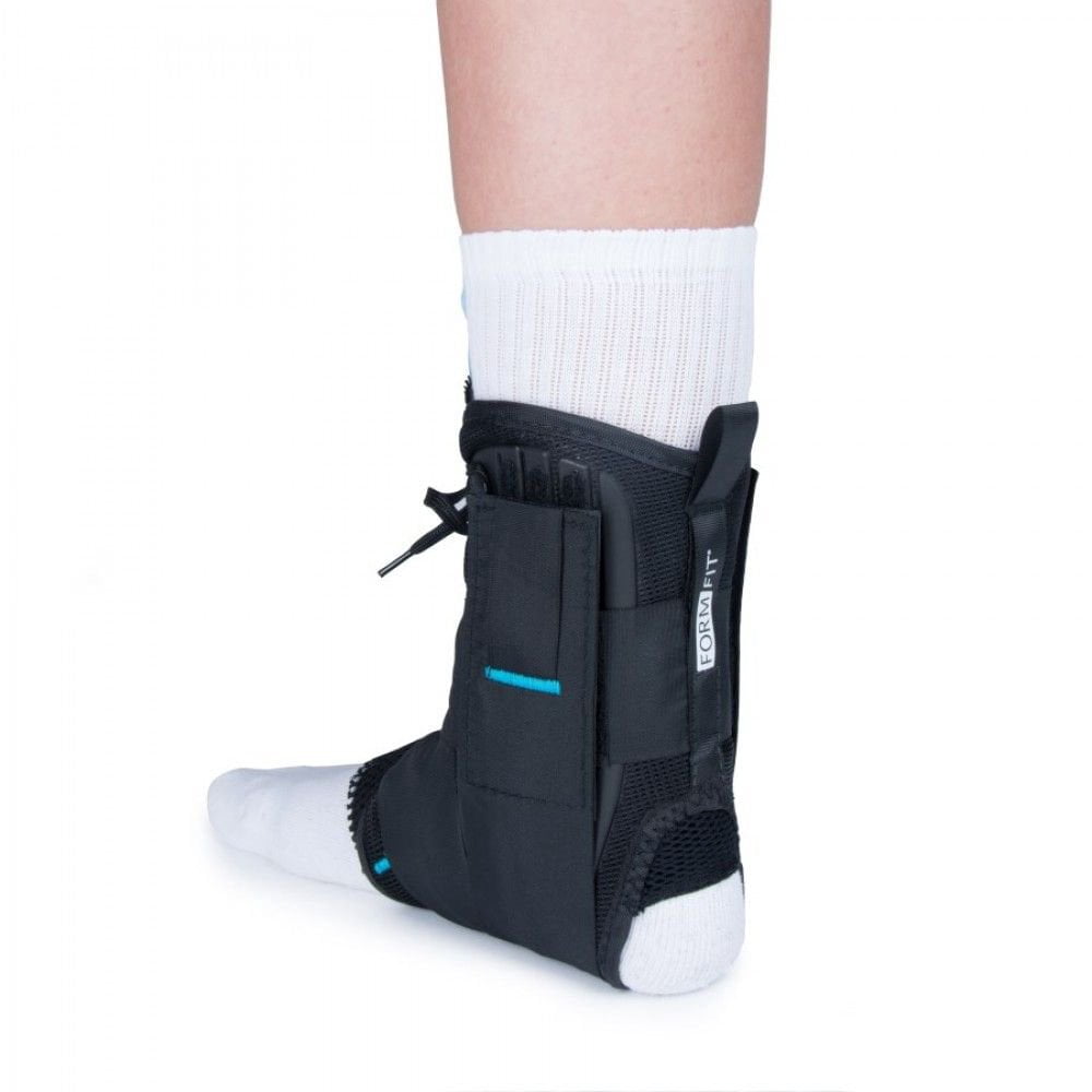 Ossur FormFit Black Ankle Brace with Figure 8 Lace Up for Either Foot