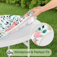 thumbnail image 5 of Pioneer Flower Floral Print Pattern Round Fitted Tablecloth with Elastic Edge,Dining Table Cover Waterproof,Outdoor Round Tablecloth for Camping,Dining,Indoor and Outdoor, 5 of 7