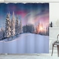 thumbnail image 1 of Ambesonne Winter Shower Curtain, Idyllic Serene Panorama, 69"Wx84"L, Multicolor, 1 of 3