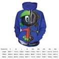 thumbnail image 2 of Looney Tunes Marvin The Martian Hoodie 3D Print Pullover Hooded Long Sleeve Sweatshirts Tops Blouse with Pocket for Mens Womens, 2 of 7