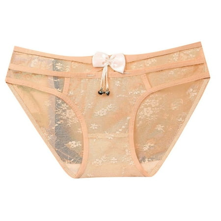 Women s Panties Thongs for Women Funny Thong Beige High Waist Shorts L