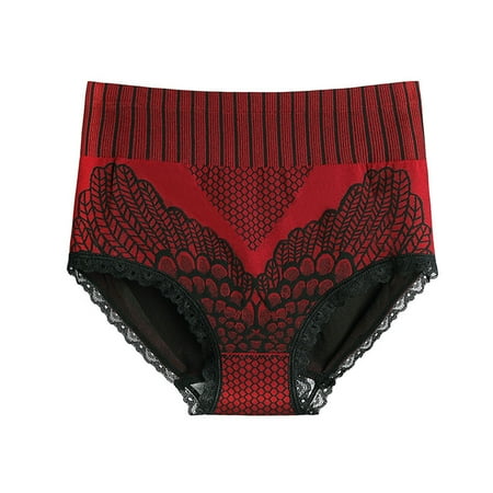 

Womens Underwear Packs Comfortable Lace Middle Waist Triangle Waist Closing And Lifting Underpants Panties 6 Pack