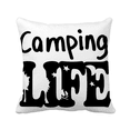 thumbnail image 1 of Camping Life Quote Throw Pillow Sleeping Sofa Cushion Cover, 1 of 3