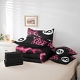 thumbnail image 6 of Erosebridal Pink Leopard Cheetah Print 7-Piece Twin Bedding Sets,Billiard Sport Ball Games Bedding Comforter Set For Girls Teens,Reversible, 6 of 7